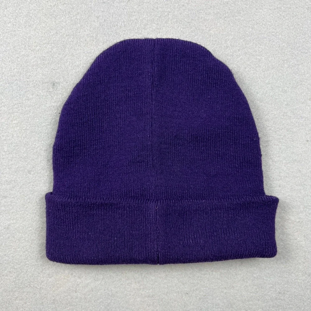 VTG NFL Minnesota Vikings Beanie Mens Embroidered Knit Hat Winter Game Day OSFM